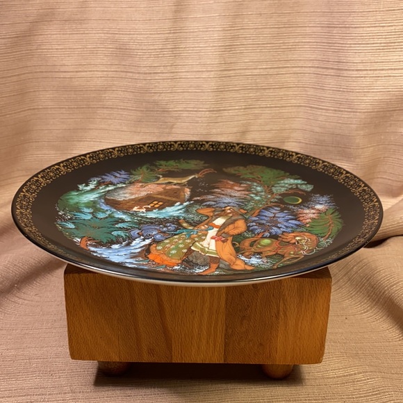 Palekh fairy tale plate made in USSR 1990 numbered - Picture 11 of 16